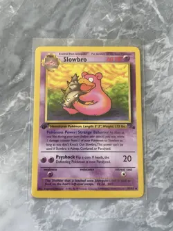 1999 Slowbro 43/62 43 Uncommon 1st First Edition Fossil Pokemon Card LP NM WOTC - Image 1