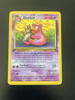 1999 Slowbro 43/62 43 Uncommon 1st First Edition Fossil Pokemon Card LP NM WOTC - Image 2
