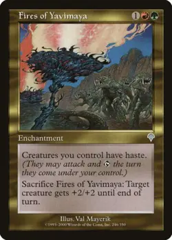 MTG 4X ** FIRES OF YAVIMAYA ** X4 Magic Invasion LP - Image 1