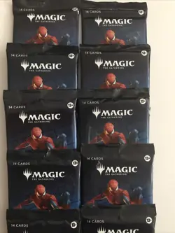 10 Spider-Man Play Booster Packs New Sealed Magic The Gathering - Image 2