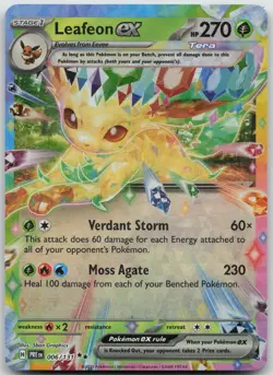 Leafeon ex - 006/131 006/131 Holo Double Rare Prismatic Evolutions Pokemon NM/M - Image 1