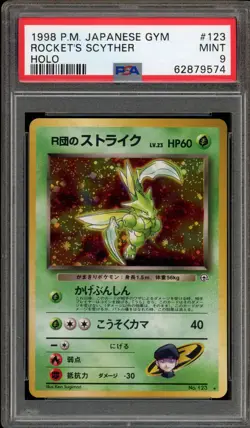 Pokemon Rocket's Scyther Gym Japanese Holo Rare #123 PSA 9 Mint - Image 1
