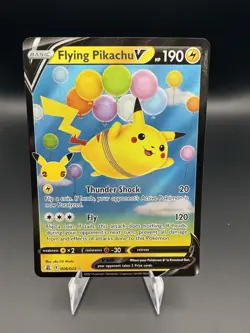 Pokemon TCG Flying Pikachu v Celebrations Holo Ultra Rare Lightning Card 006/025 - Image 1
