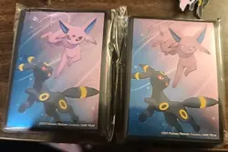 2x Umbreon & Espeon Pokemon Prismatic Premium Collection Sleeves, Figure, & Pin - Image 4