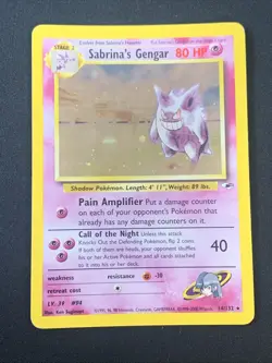 Pokemon TCG SABRINA'S GENGAR 14/132 Gym Heroes - 2000 ENG ENGLISH - Image 1