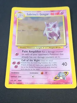 Pokemon TCG SABRINA'S GENGAR 14/132 Gym Heroes - 2000 ENG ENGLISH - Image 3