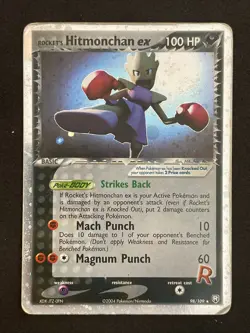 Pokemon TCG HITMONCHAN EX 98/109 Team Rocket Return - 2004 ENG ENGLISH - Image 1