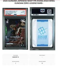 Bandai PSA10 Wing Gundam Zero POP1 Gundam Card Game Newtype Rising - Image 2