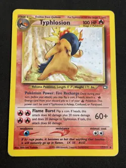 POKEMON TCG TYPHLOSION 17/111 HOLO Neo Genesis - ENG ENGLISH - Image 1