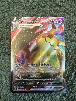 Pokemon TCG Mimikyu VMAX Holo Ultra Rare Card 069/172 Brilliant Stars - Image 1