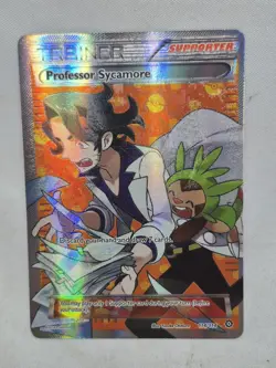 Professor Sycamore 114/114 XY Steam Siege Holo Ultra Rare Full Art Pokemon Card - Image 1