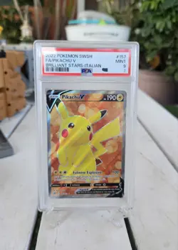 Pokemon V PSA 9 Ita Pikachu V Full Art Ultra 157/172 Astri Lucenti no charizard - Image 1