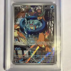 2024 POKEMON STELLAR CROWN IR ILLUSTRATION RARE SQUIRTLE 148/142 PSA 9 - Image 2