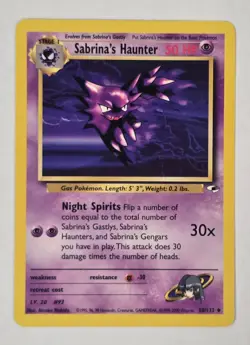 Sabrina's Haunter 058/132 Gym Heroes Regular LP Pokemon TCG Ships FAST - Image 1