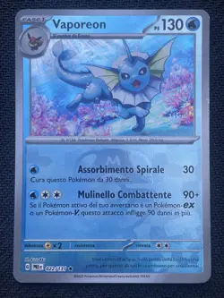 Pokemon TCG VAPOREON 022/131 Evoluzioni Prismatiche - 2025 ITA MASTER BALL - Image 1