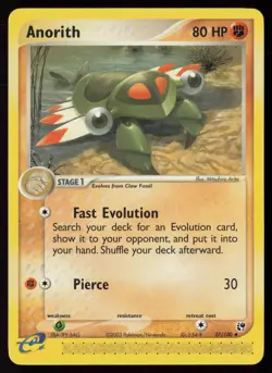 Anorith 27/100 Uncommon Sandstorm Pokemon Lightly Played - Image 1