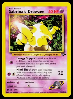 Sabrina's Drowzee - Unlimited 095/132 Common Pokemon Gym Challenge NM - Image 1