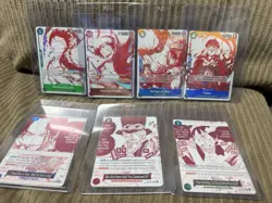 One Piece OP13 3rd Anniversary Treasure Pack Campaign Promo Set Of 7 - English - Image 1