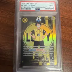 2025 ONE PIECE PROMOS BVB X ONE PIECE MATCH DAY 2025 003 MONKEY D. LUFFY PSA 9 - Image 1