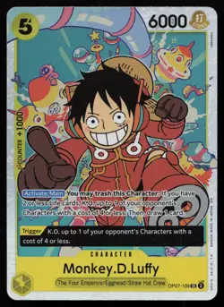 Monkey.D.Luffy OP07-109 Foil Premium Booster -The Best- Vol. 2 One Piece NM - Image 1