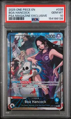 2025 ONE PIECE PROMOS | PSA MAGAZINE EXCLUSIVE BOA HANCOCK 038 PSA 10 - Image 1