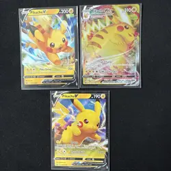 Pikachu V/VMAX SWSH061 SWSH285 SWSH286 Black Star Promos Mint Pokemon Card - Image 1
