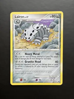 Pokemon 2009 Platinum Rising Rivals Lairon TCG Card 44/111 MP - Image 1