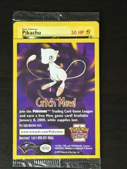 Pikachu Pokemon The First Movie Promo Card Sealed 1999 WB Black Star Promo Mint - Image 1