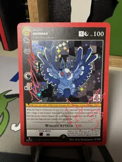 Metazoo Cryptid Nation Pin Club Series 1 MOTHMAN Holo Promo Card #1/10 Signed - Image 1