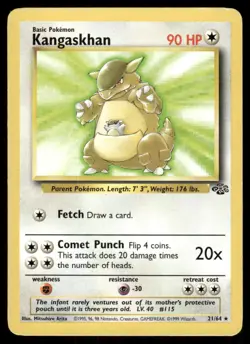 Pokemon Cards Kangaskhan 21/64 Jungle Rare LP - Image 1