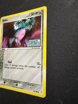 Pokemon Card - Aron Crystal Guardians 44/100 Common Reverse Holo STAMPED LP-MP+ - Image 3