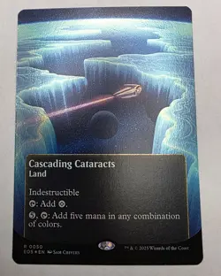 MTG Magic Cascading Cataracts 0050 Borderless Foil Edge Of Eternities - Image 1