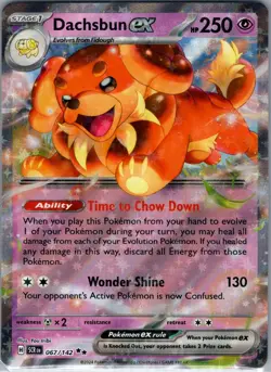 Dachsbun ex 067/142 SV07: Stellar Crown - Pokemon Card - NM - Image 1