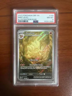 Ninetales 199/197 Illustration Rare Obsidian Flames Pokemon Card PSA 8 - Read - Image 1