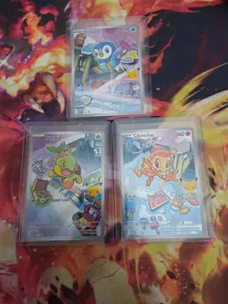Pokemon First Partner Sinnoh Starters Piplup, Turtwig, Chimchar - Image 1