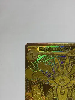 Mega Lucario EX 188/132 ME01: Mega Evolution Full Art Holo Golden Ultra Rare ENG - Image 2