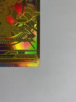 Mega Lucario EX 188/132 ME01: Mega Evolution Full Art Holo Golden Ultra Rare ENG - Image 4