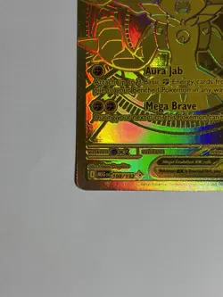 Mega Lucario EX 188/132 ME01: Mega Evolution Full Art Holo Golden Ultra Rare ENG - Image 5