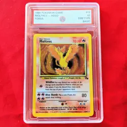 Moltres 12/62 Holo Fossil | 1999 Pokemon Game | Excellent Condition in Case RARE - Image 1