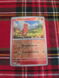 Pokemon Card 151 Reverse Holographic Charmander 004/165 Near Mint - Image 1