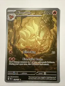 Ninetales Pokemon Obsidian Flames 199/197 Illustration Rare Full Art Holo SV NM - Image 1