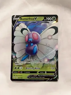 Butterfree V 001/189 Ultra Rare 2020 Darkness Ablaze Pokemon Card Near Mint NM - Image 1
