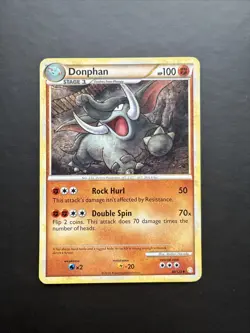 Pokemon TCG Donphan Heartgold Soulsilver 40/123 LP - Image 1