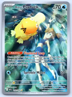 Misty's Psyduck 193/182 Illustration Rare Destined Rivals Pokemon Holo 2025 NM - Image 1