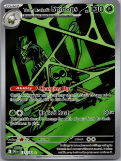 Team Rocket's Spidops 187/182 - Pokemon SV: Destined Rivals Illustration Rare NM - Image 1
