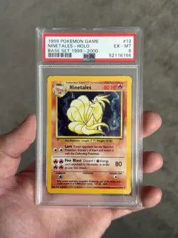 Pokemon Ninetales 12/102 Holo 1999-2000 4th print Base Set PSA 6 - Image 3