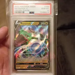 Pokemon Rayquaza V SWSH Crown Zenith 100/159 Ultra Rare Holo PSA 10 - Image 3