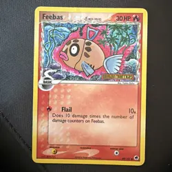 Pokemon TCG - Feebas - Dragon Frontiers 49/101 - Reverse Holo - STAMPED - 2006 - Image 1