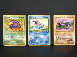 Japanese Pokemon WOTC Lot Vintage Omanyte Rhydon Golduck Old Back - Image 4