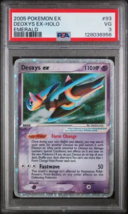 2005 POKEMON EX EMERALD #93 DEOXYS EX-HOLO PSA 3 - Image 1
